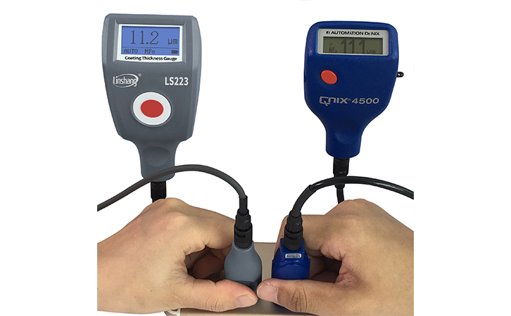 表面涂層測(cè)厚儀實(shí)測(cè)對(duì)比圖